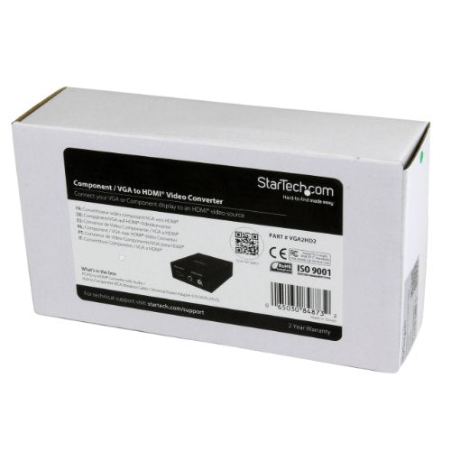 Component / VGA Video and Audio to HDMI Converter - PC to HDMI - 1920x1200