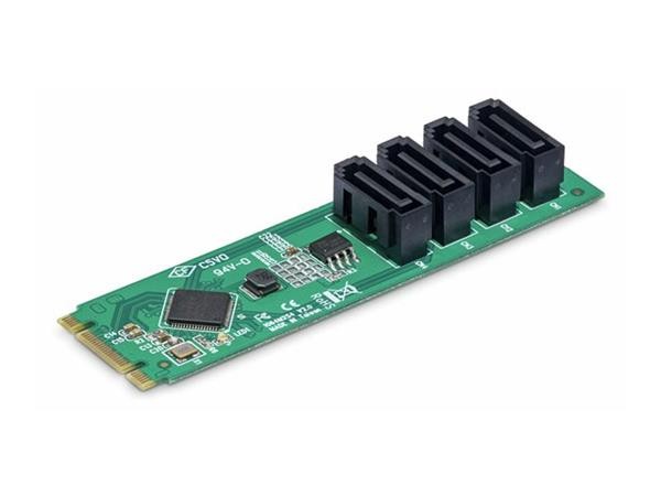 4-Port M.2 to SATA Adapter Card