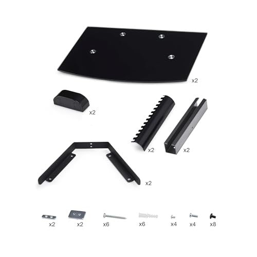 Dual Floating Wall-Mounted AV Shelves