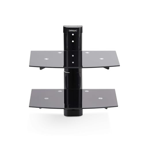 Dual Floating Wall-Mounted AV Shelves