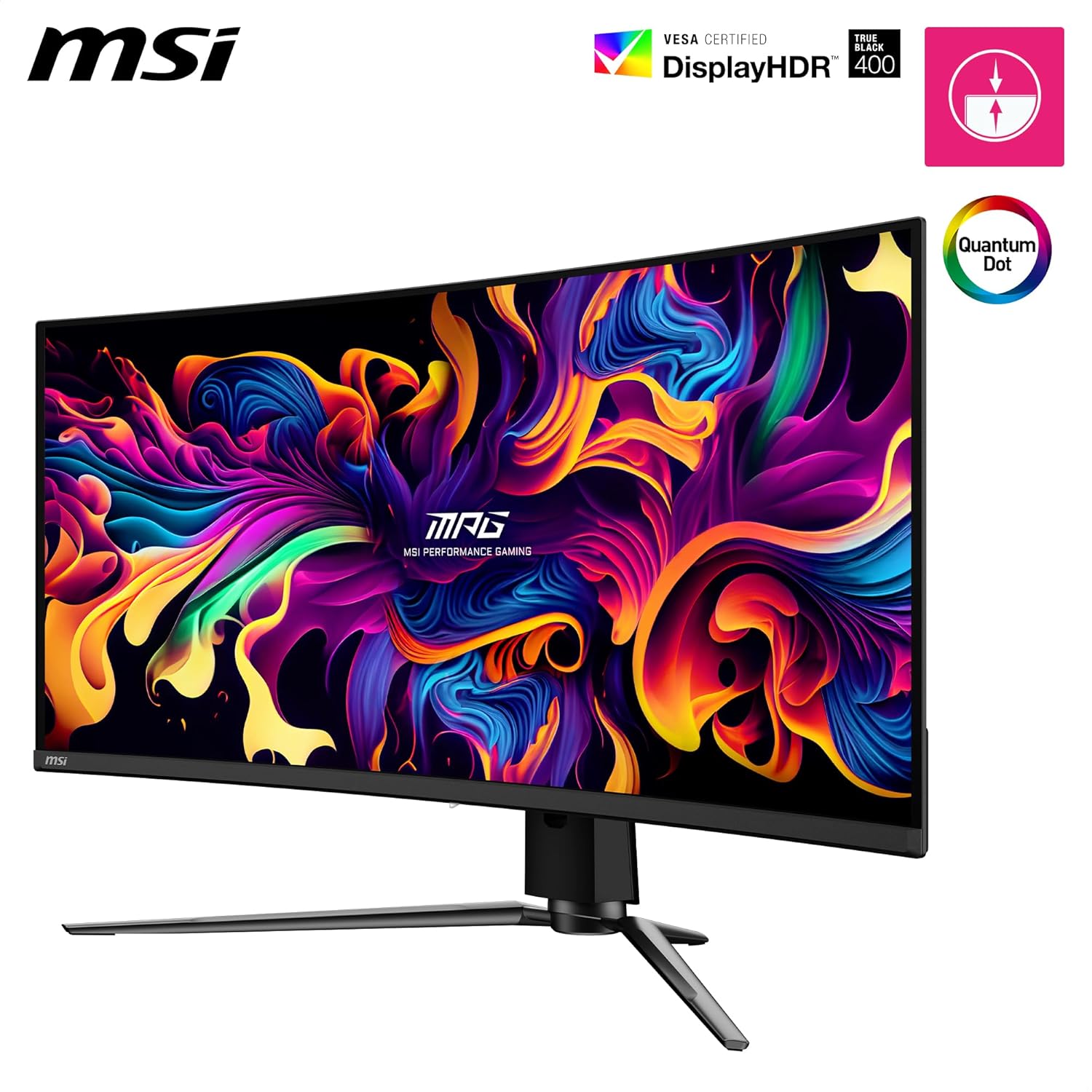 MSI MPG 341CQPX QD-OLED 34 Inch UWQHD Curved Gaming Monitor