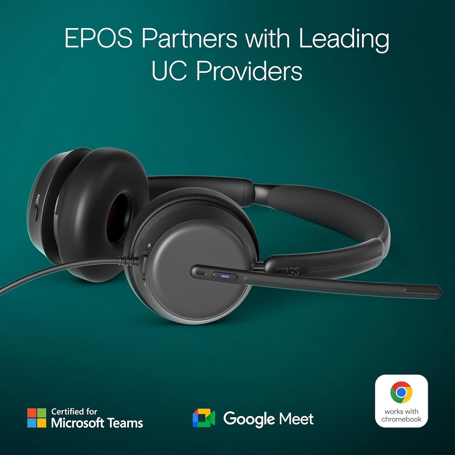 Epos Impact 860T Anc USB Wired Headset, Black