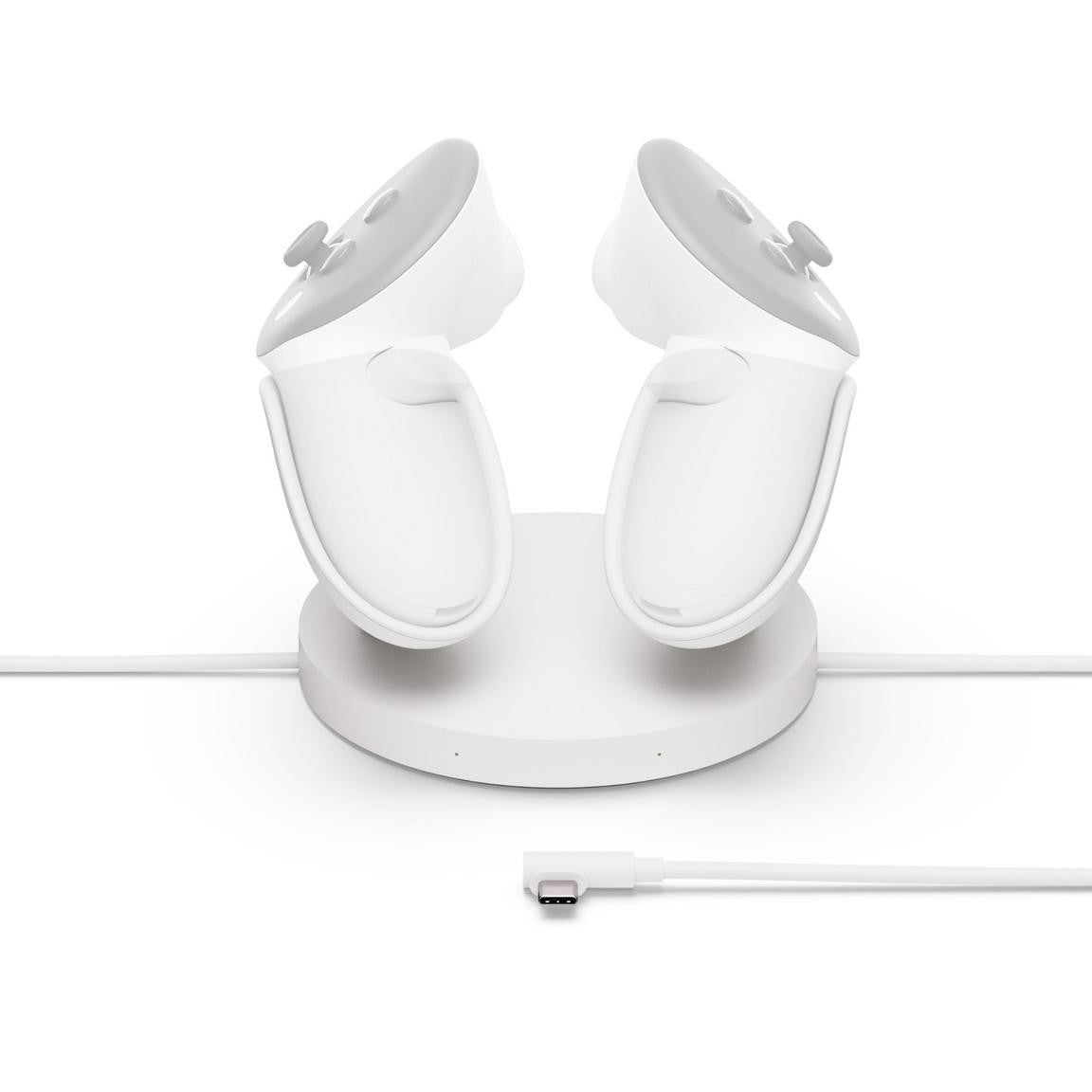 Meta Quest Compact Charging Dock Works with Meta Quest 3/3S Extended Headset Charging Cable Wireless Charging