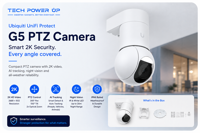 Ubiquiti UniFi Protect G5 PTZ Camera: Smarter 2K Security with AI Tracking