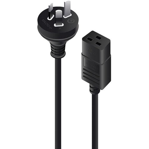ALOGIC 3m Aus 3 Pin Mains Plug to IEC C19 - Male to Female