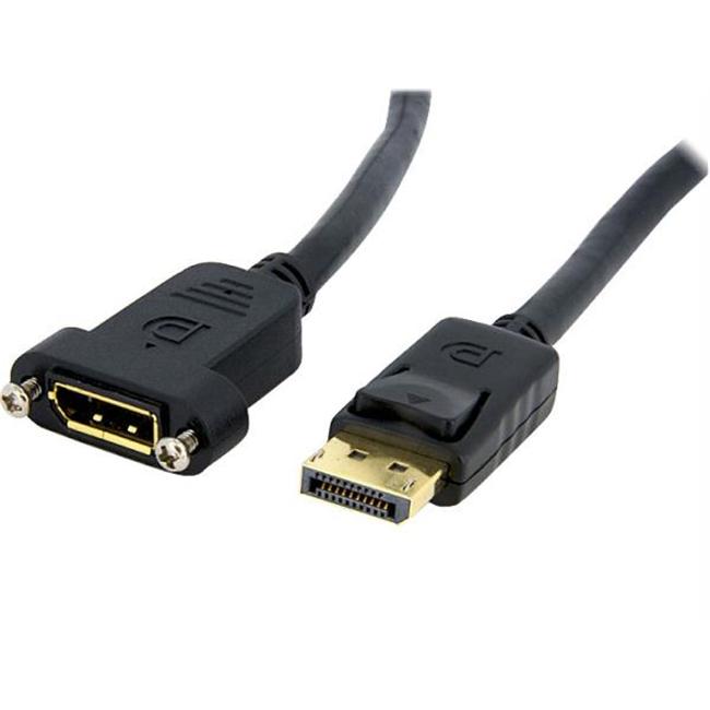3ft DisplayPort Panel Mount Cable - F/M