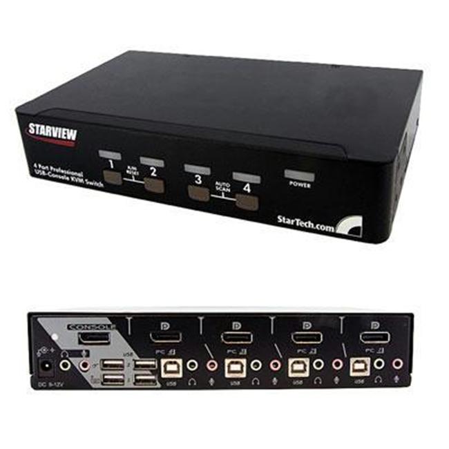 4 Port USB DisplayPort KVM Switch