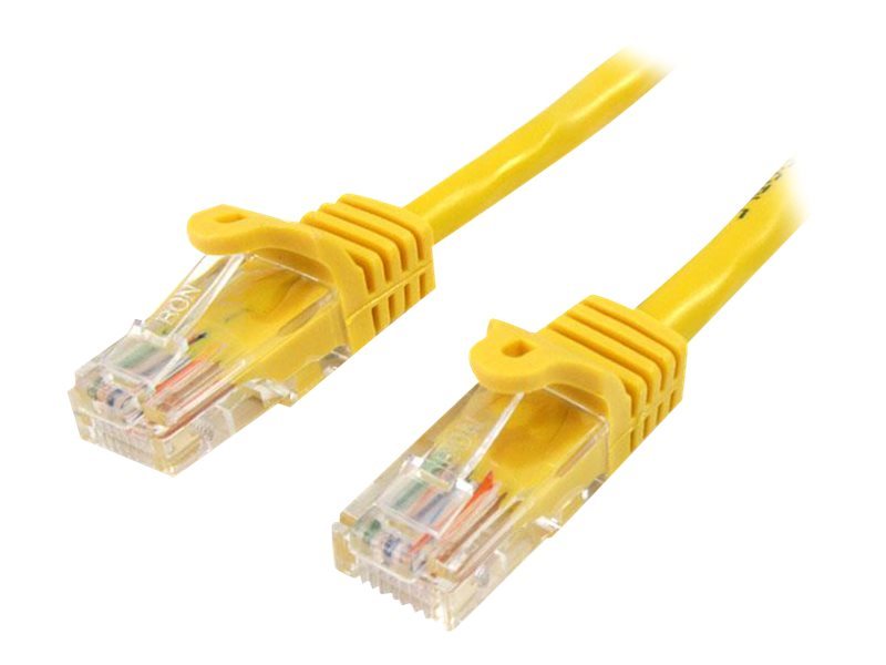0.5m Yellow Snagless Cat5e Patch Cable