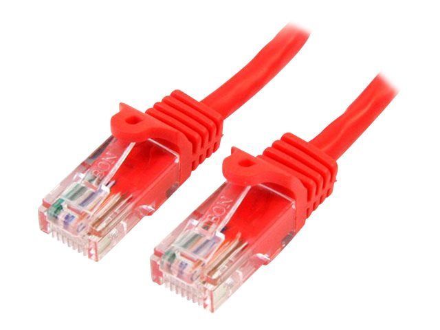 0.5m Red Snagless Cat5e Patch Cable