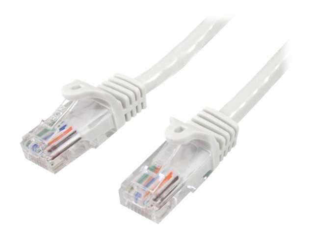 0.5m White Snagless Cat5e Patch Cable