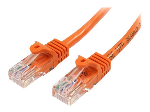 0.5m Orange Snagless Cat5e Patch Cable