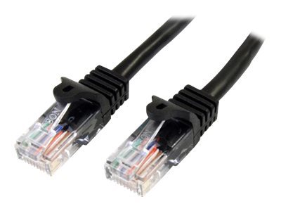 0.5m Black Snagless Cat5e Patch Cable.
