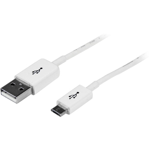 1m White Micro USB Cable - A to Micro B
