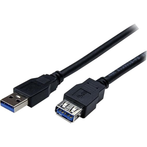 2m Black USB 3.0 Extension Cable M/F