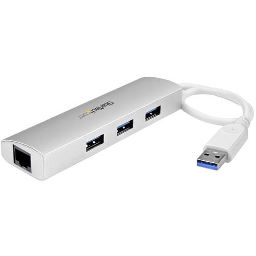 3 Port Portable USB 3.0 Hub plus GbE
