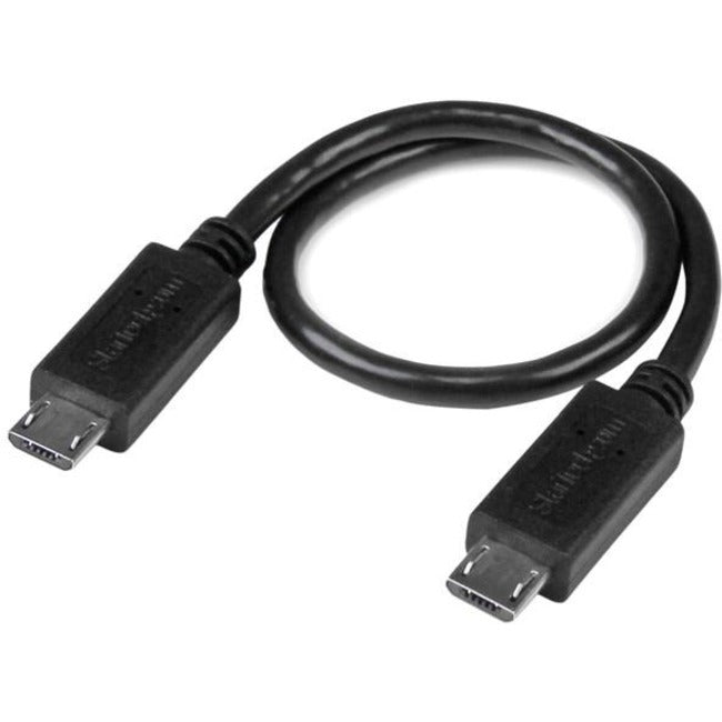 8in Micro USB to Micro USB OTG Cable M/M