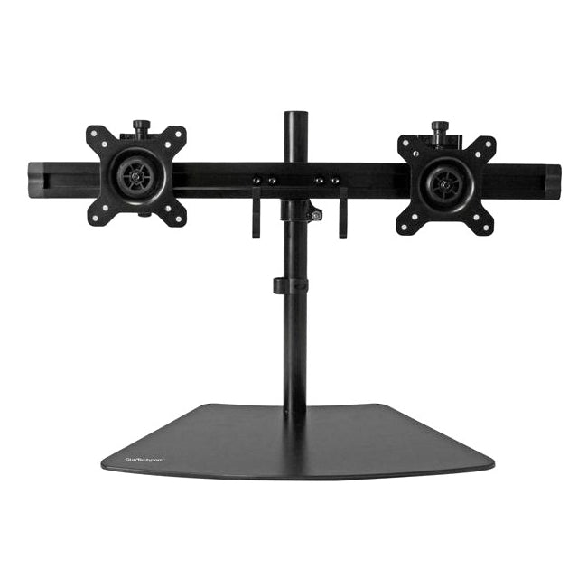 StarTech.com Dual Monitor Stand – Crossbar – Supports Monitors up to 24” – Vesa Mount – Adjustable Computer Monitor Arm
