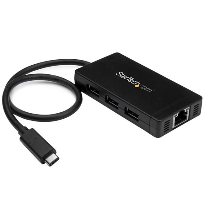 3 Port USB 3.0 Hub with USB-C and GbE
