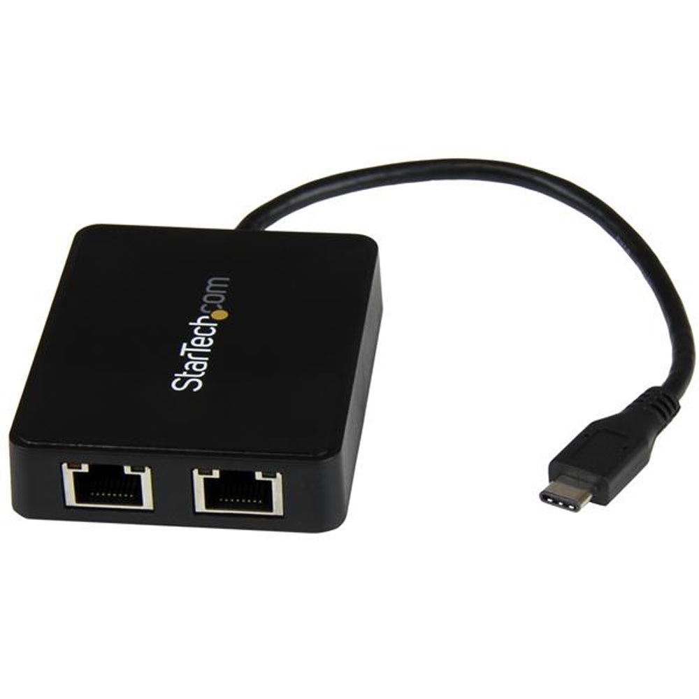 DUAL USB-C TO GBE ADAPTER W/ USB PORT