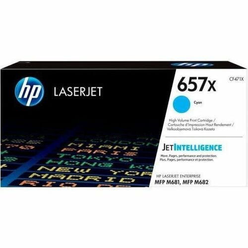 HP 657X High Yield Cyan Original LaserJet Toner Cartridge (CF471X)