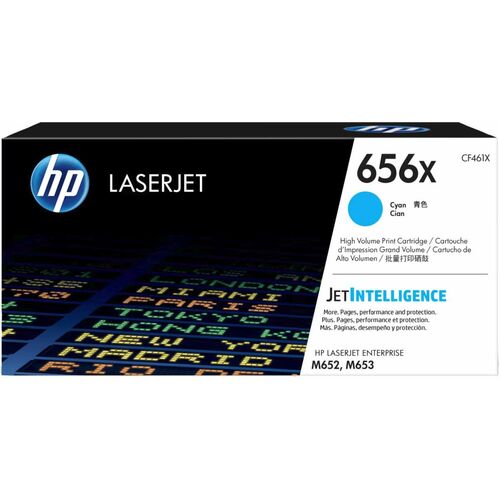 HP 656X High Yield Cyan Original LaserJet Toner Cartridge (CF461X)