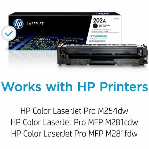 HP 202A Black Original LaserJet Toner Cartridge (CF500A)