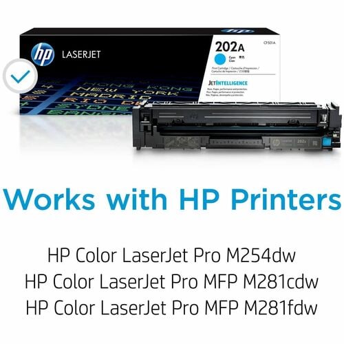 HP 202A Cyan Original LaserJet Toner Cartridge (CF501A)