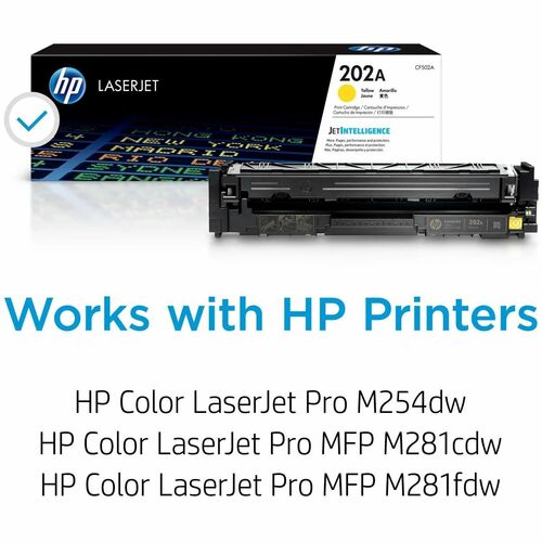 HP 202X High Yield Yellow Original LaserJet Toner Cartridge (CF502X)