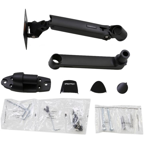 Ergotron LX Wall Mount Monitor Arm for LCD Displays – Matte Black (45-243-224)