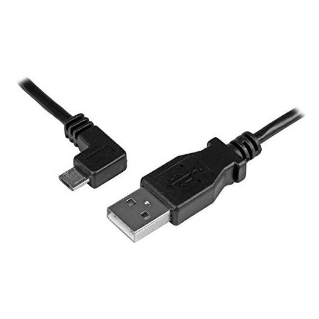 0.5m Left Angle Micro USB Cable - 24AWG