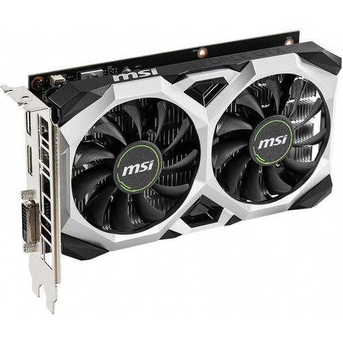 MSI NVIDIA GEFORCE GTX 1650 VENTUS XS 4G OC GRAPHIC CARD CORE CLOCKS 1740MHZ 1XDP 1X HDMI 2.0 1X DVI 350W MIN PSU G-SYNC READY UP TO 3 MONITORS 3 YEARS WARRANTY