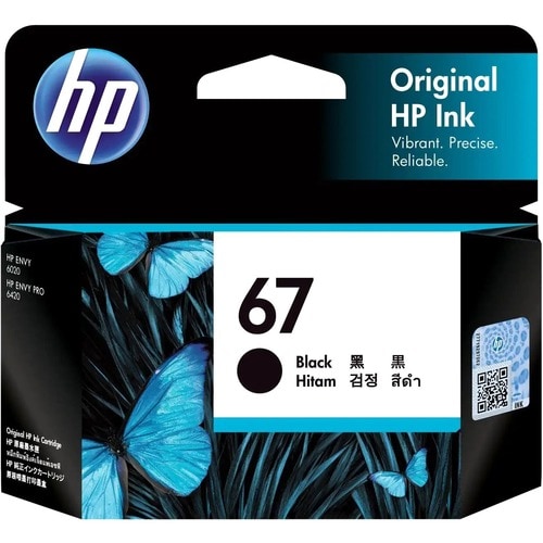 HP 67 Black Original Ink Cartridge for HP DeskJet & ENVY Printers (3YM56AA)