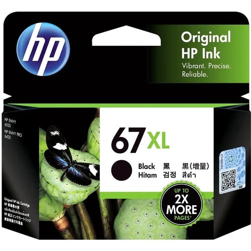 HP 67XL High Yield Black Original Ink Cartridge APJ for HP DeskJet & ENVY Printers (3YM57AA)