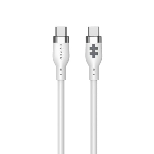1M Silicone 240W USB-C Charging Cable White