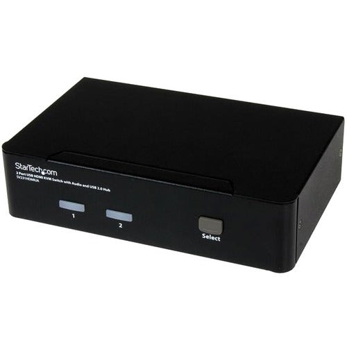 StarTech 2 Port USB HDMI KVM Switch with Audio and USB 2.0 Hub