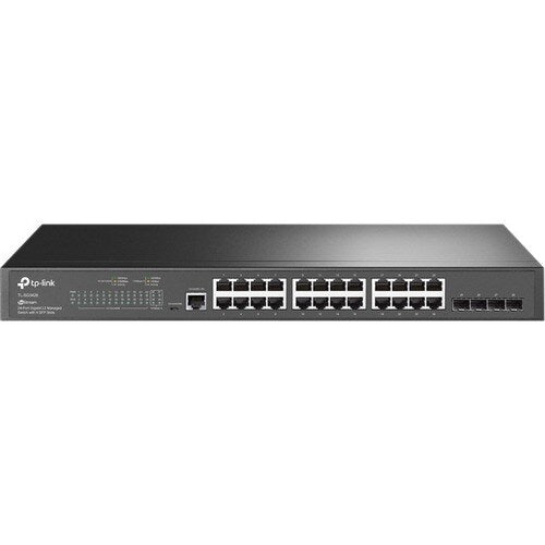TP-Link JetStream TL-SG3428 24 Ports Manageable Ethernet Switch - 2 Layer Supported - Modular - 4 SFP Slots - 19.90 W Power Consumption