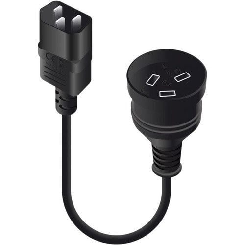 ALOGIC 0.15m IEC C14 to Aus 3 Pin Mains Plug - Male to Female