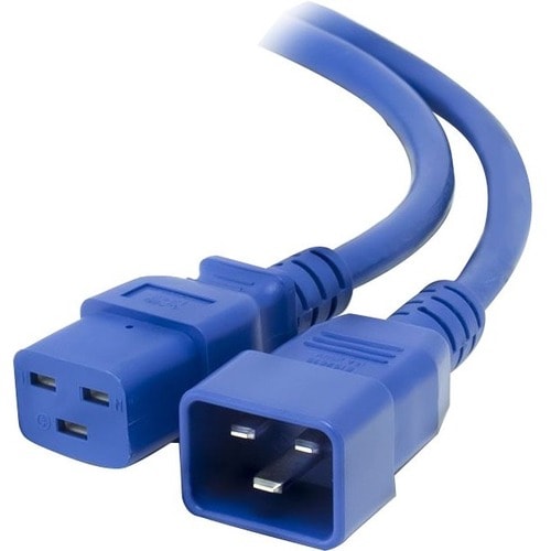 ALOGIC 2m IEC C19 to IEC C20 Power Extension - Male to Female Cable - Blue