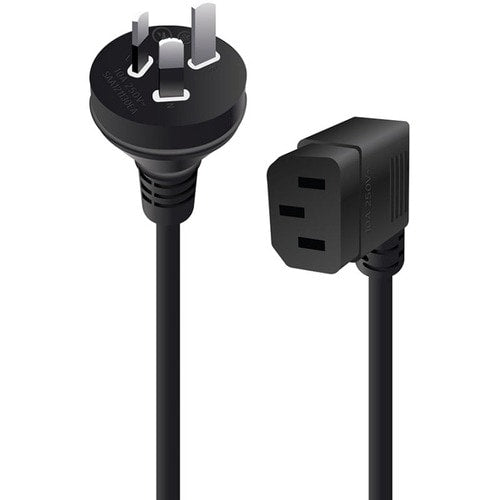 ALOGIC 3m 3 Pin Aus Male to Right Angle IEC C13 Female Power Cable