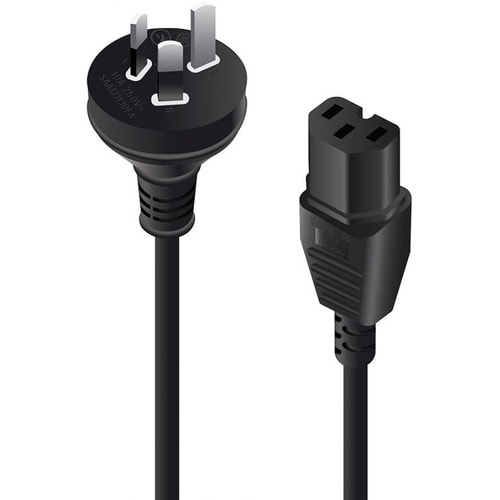 ALOGIC 5m Aus 3 Pin Mains Plug to IEC C15 High Temperature - Male to Female