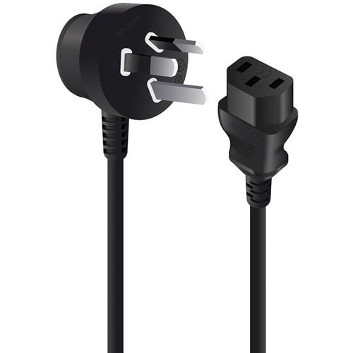 ALOGIC 2m Right Angle Aus Mains Plug to IEC-C13- Male to Female