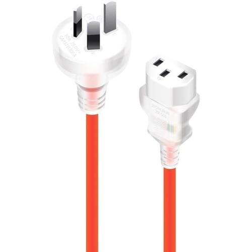 ALOGIC 3m Medical Power Cable Aus 3 Pin Mains Plug Male to IEC C13 Female -Orange