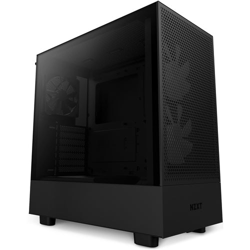 NZXT H5 Flow Computer Case - ATX, Micro ATX, Mini ITX Motherboard Supported - Mid-tower - Black - 4 x 120 mm x Fan(s) Installed - Power Supply Installed - 6 x Fan(s) Supported - 1 x Internal 5.25