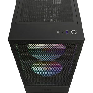 NZXT H5 Flow Computer Case - ATX, Micro ATX, Mini ITX Motherboard Supported - Mid-tower - Black - 4 x 120 mm x Fan(s) Installed - Power Supply Installed - 6 x Fan(s) Supported - 1 x Internal 5.25