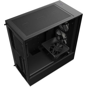 NZXT H5 Flow Computer Case - ATX, Micro ATX, Mini ITX Motherboard Supported - Mid-tower - Black - 4 x 120 mm x Fan(s) Installed - Power Supply Installed - 6 x Fan(s) Supported - 1 x Internal 5.25