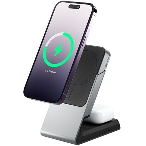 ALOGIC MATRIX 2-IN-1 UNIVERSAL MAGNETIC CHARGING DOCK - BLACK