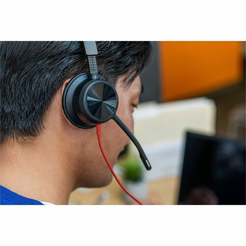 HP Poly Blackwire 8225-M Stereo USB-C Headset with USB-C/A Adapter Black (8X225AA)