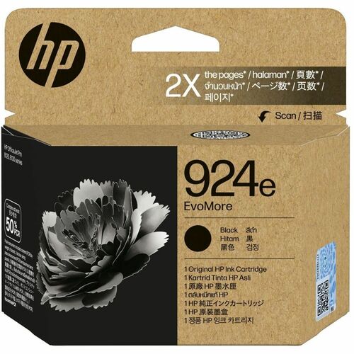 HP 924e EvoMore Black Original Ink Cartridge (4K0U8NA)