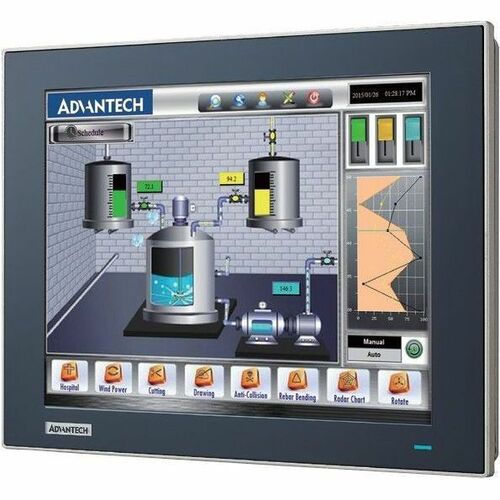 ADVANTECH 15 IN XGA IND. MONITOR # RES TOUCH # ANTI-GLARE WITH TEMP GLASS # HDMI # DP # VGA # IP66 FRONT - 24 VDC # 2 YRS WARRANTY