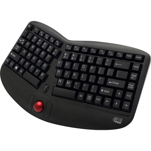 ADESSO Tru-Form Media 3150 2.4GHz Wireless Ergonomic Trackball Keyboard